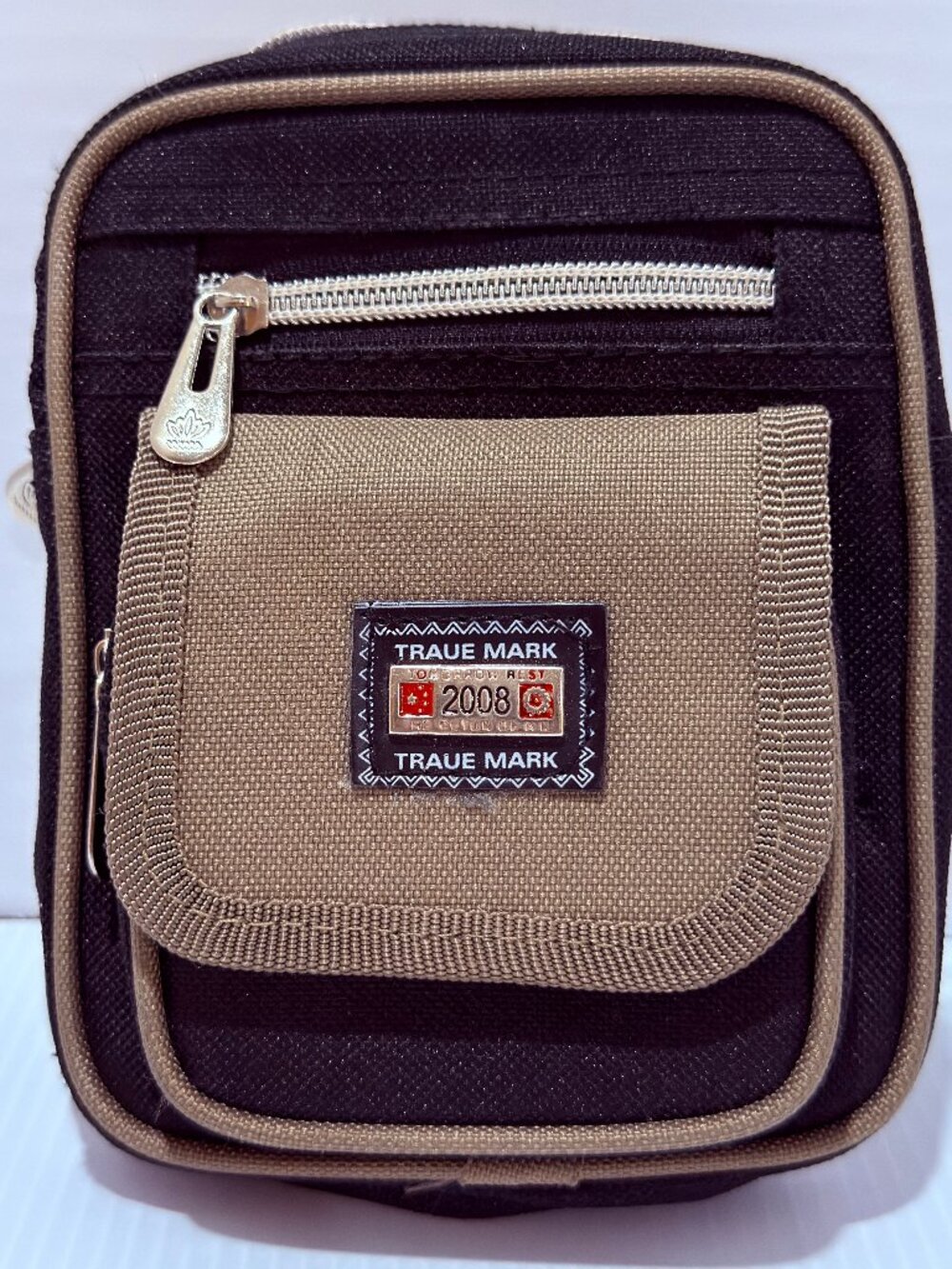Men Canvas Crossbody Bag Small Travel Shoulder Utility Pouch Phone Passport Pack